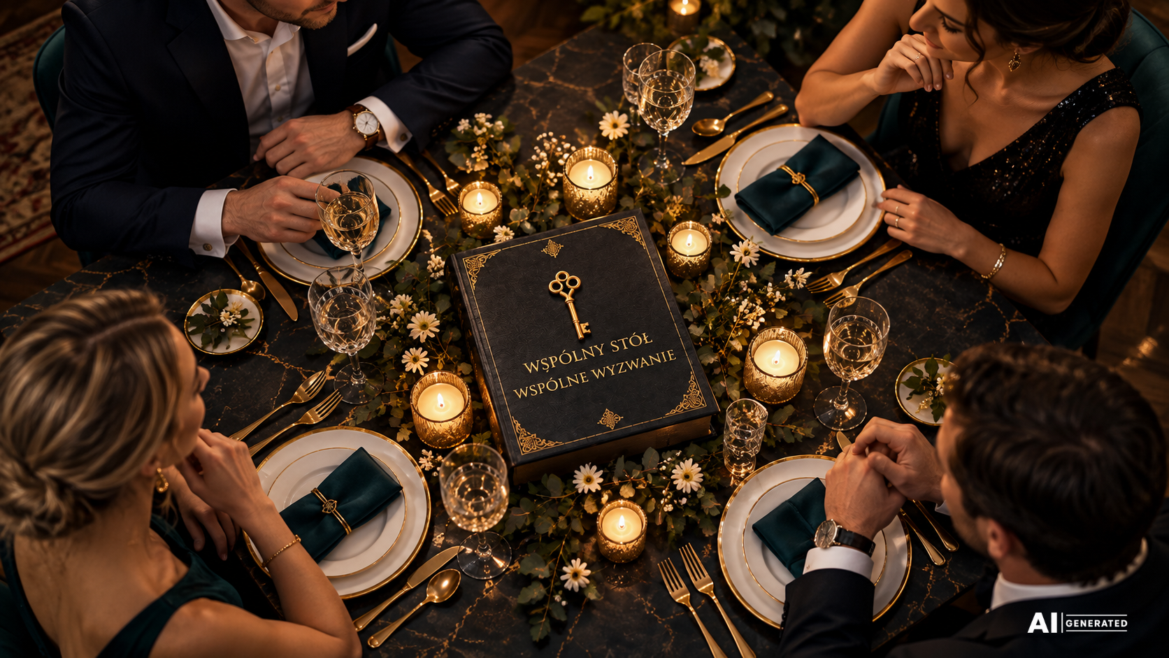 Uczestnicy eleganckiej kolacji z zadaniem zespołowym Dinner Challenge EDULINO TEAMS